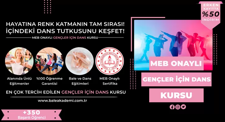 Gençler İçin Dans Kursu Fiyatları – Erken Kayıtta %50 İndirim Bale Akademi